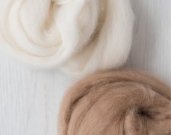 DHG | 50g Baby Camel Roving | Two Natural Colours | 18 Micron