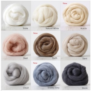 DHG | Corriedale Wool Roving | 50g | 27 Micron | Needle Felt Core Wool | Wet Felt | Spin