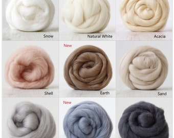 DHG | Corriedale Wool Roving | 50g | 27 Micron | Needle Felt Core Wool | Wet Felt | Spin