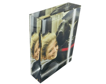 Personalised Custom Photo Block Crystal Glass Paperweight