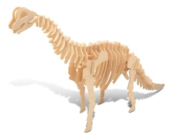 Wooden Dinosaur Diplodocus 3D Construction Assembly Figure