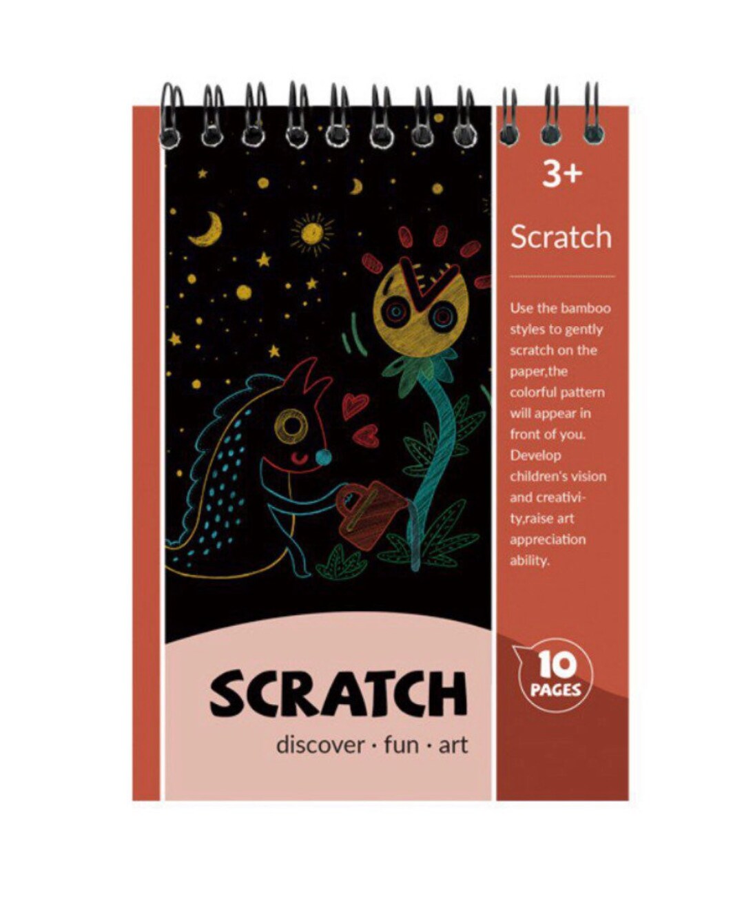 Scratch Art Pad Create Design Colourful Decorative Pocket Etsy