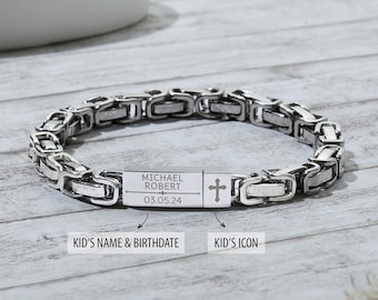 Personlig present till förlust av spädbarn, missfallspresent till pappa, anpassat armband för barnnamn, minnespresent till pappa vid förlust av spädbarn, minnesarmband