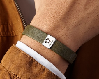 Armband med fotavtryck till pappa, fars dag-presenter till pappor, minnessak för fotavtryck till pappa, smycken, armband med förlust av spädbarn, present till missfall