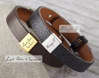 Handwriting Jewelry, Men Valentine Gift,  Remembrance Gifts For Men, Memorial Jewelry, Handwritten Bracelet, Memorial Gift For Men, Keepsake