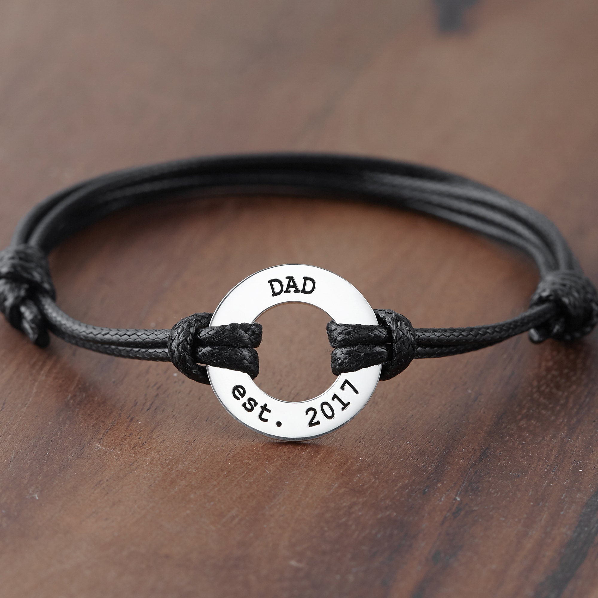 Best Dad Ever Bracelet Personalized New Dad Gift Gifts For | Etsy