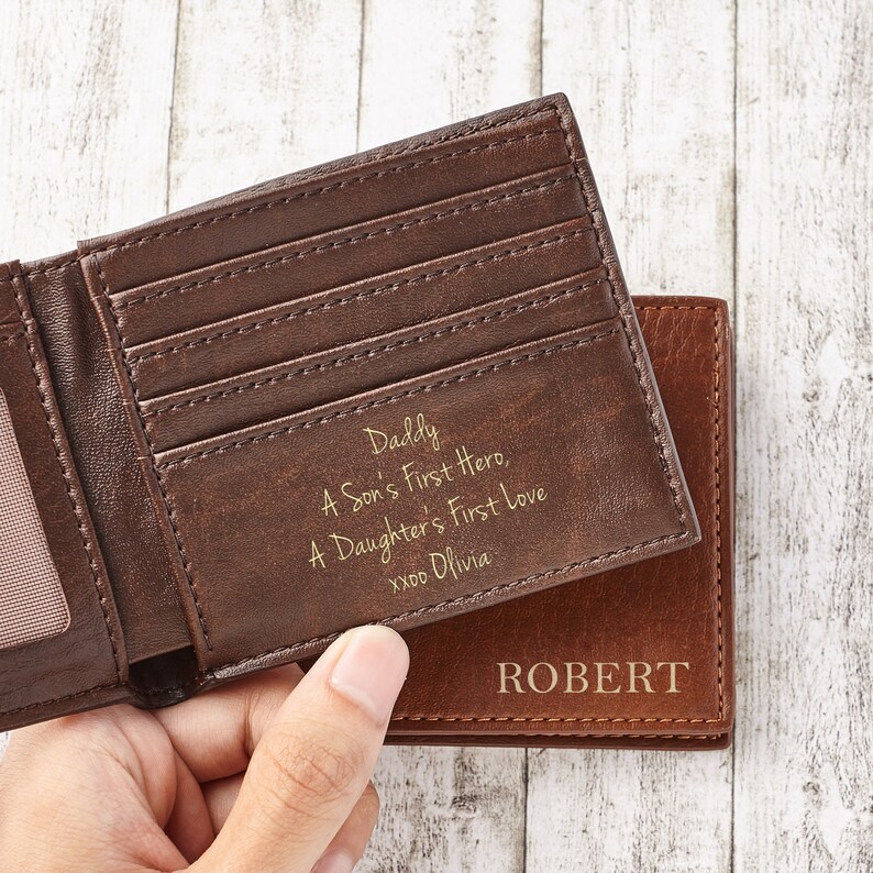 Personalized Wallet Men Engraved Wallet for Men Birthday Etsy