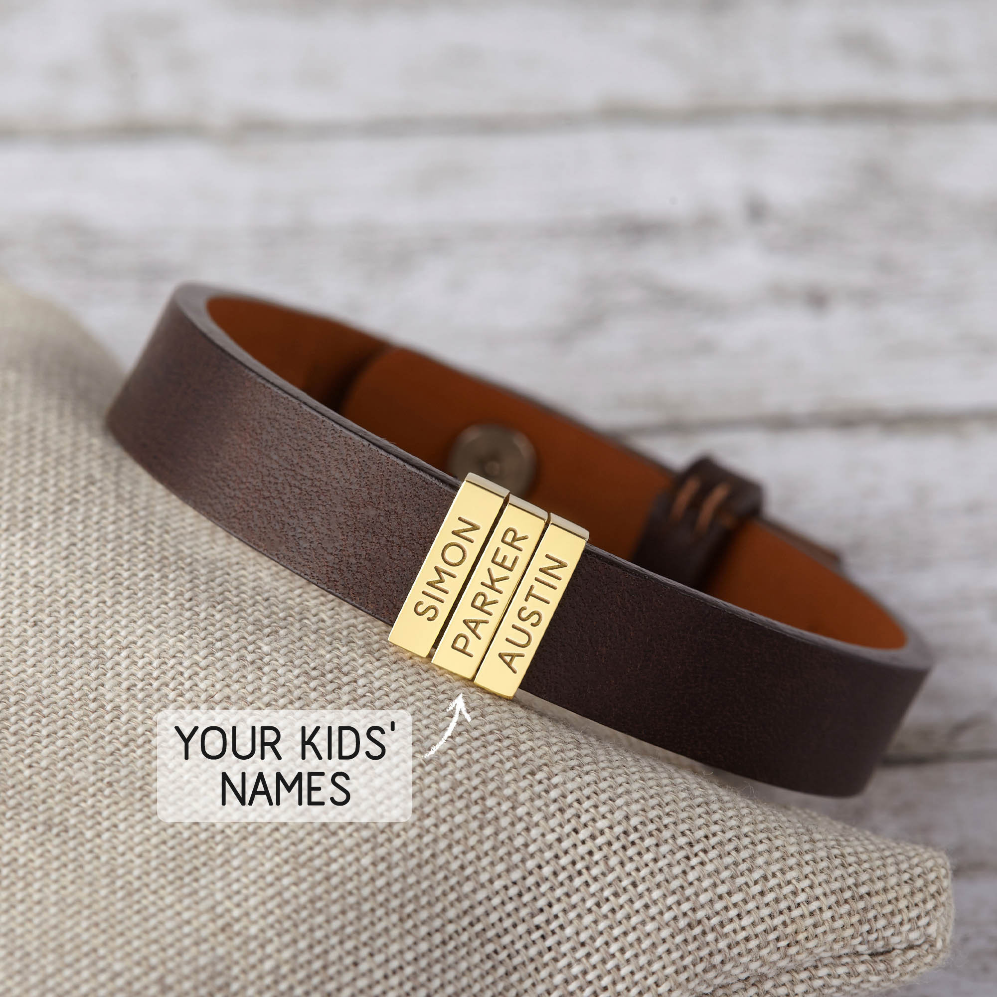 Dad Gift, Dad Bracelet, Dad Bracelet With Kids Names, Dad Gift From D…