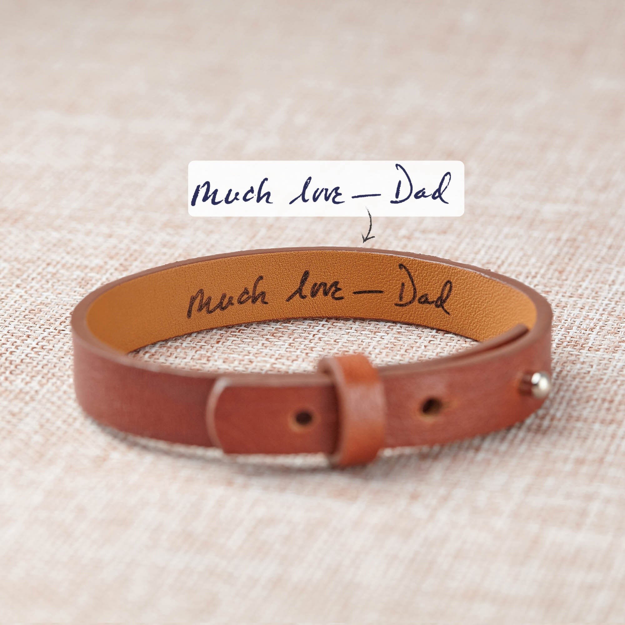 Handwriting Jewelry For Men, Memorial Gift, Handwriten Bracelet For M…