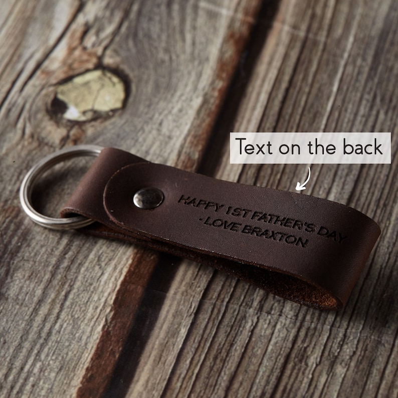 Best Dad Keychain Gift For Husband Personalized Father/'s Day Gift Baby Shower Gift Dad Leather Keychain Daddy Birthday Gift