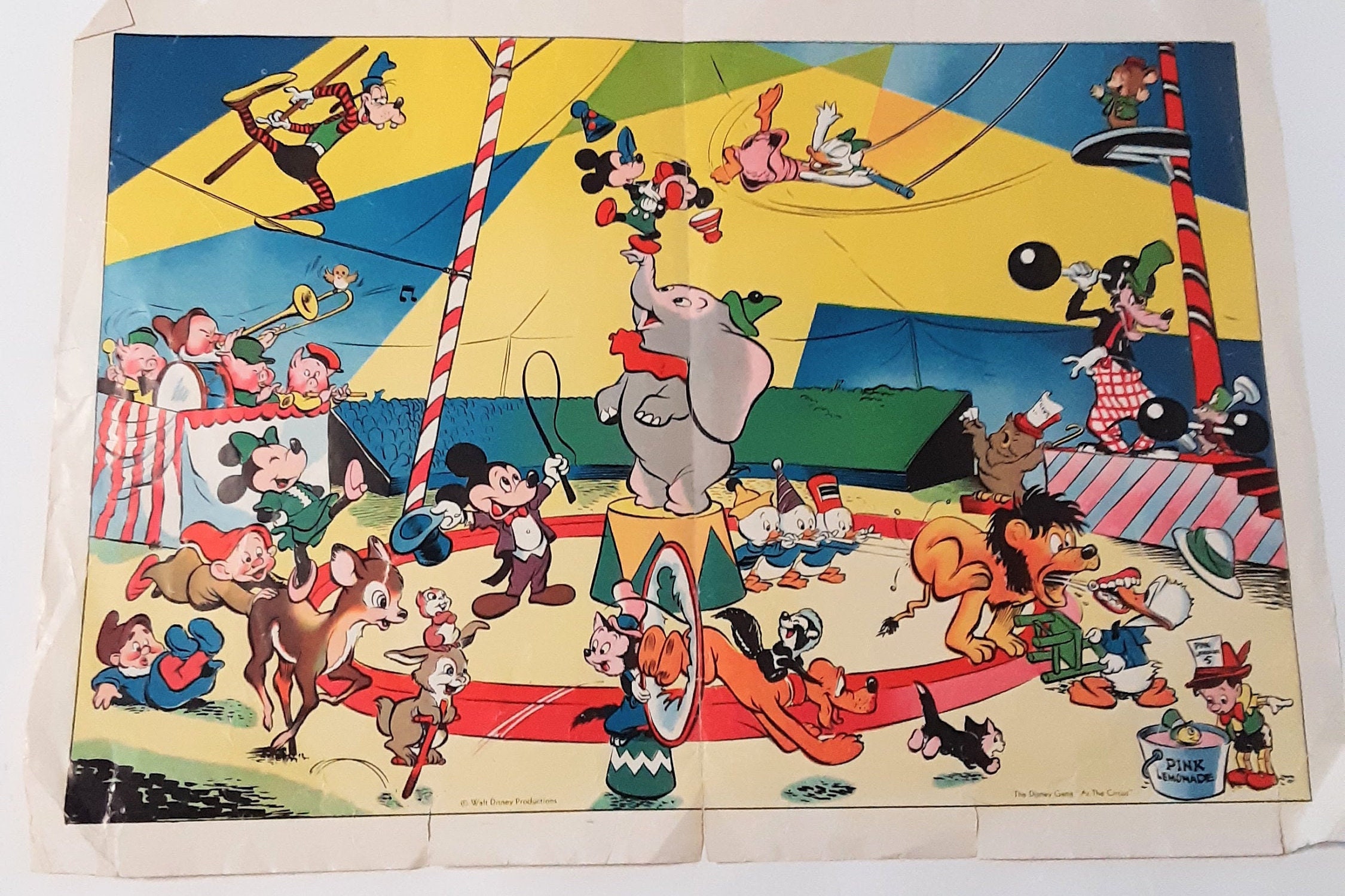 Vintage1949 Rare Art the Disney Gang 