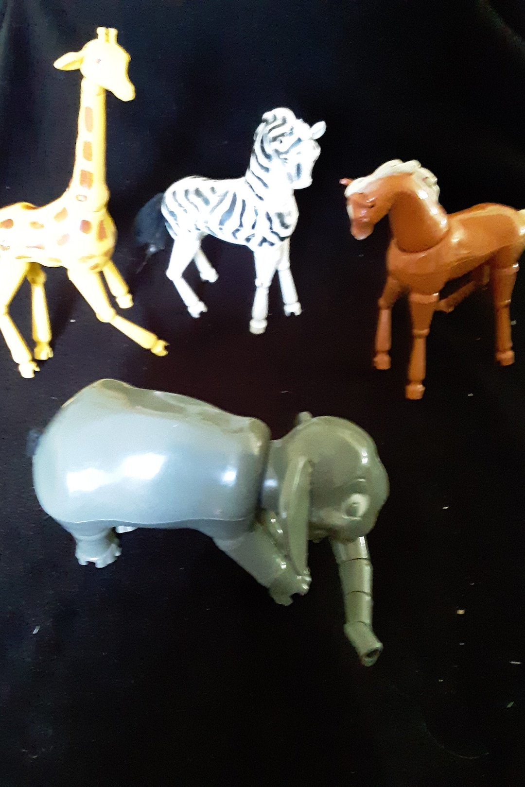 Revell Toy Circus Animals Elephant, Giraffe, Zebra and Horse 1950's Etsy