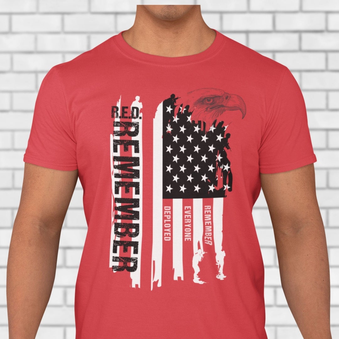 Red Friday Flag Remember Everyone Deployed Support Our Troop Until They