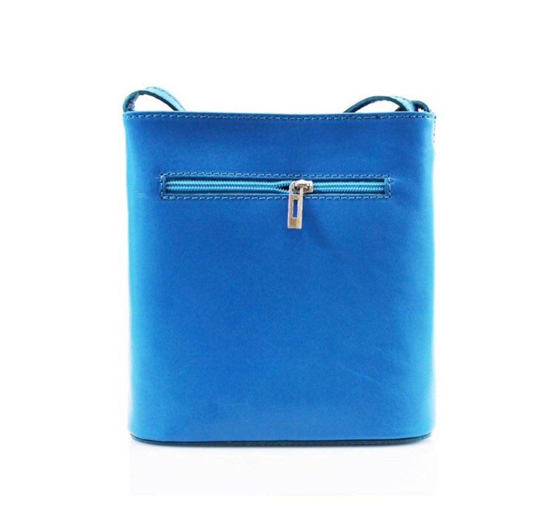 Ladies Real Italian Leather Crossbody Bag. Vera Pelle Crossbody Bag