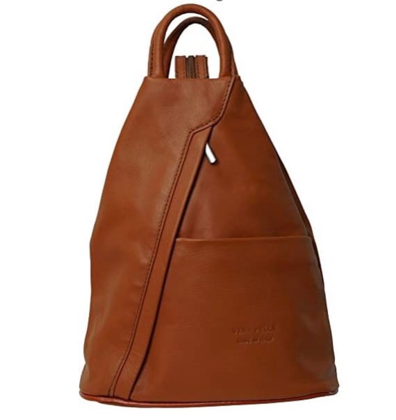 Vera Pelle Genuine Soft Italian Leather Backpack Rucksack Shoulder Bags