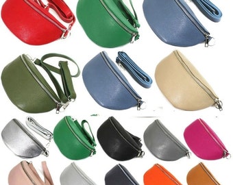 Italian leather Sling Bag Women cross Body shoulder bag Fashion Bum Passport Bag