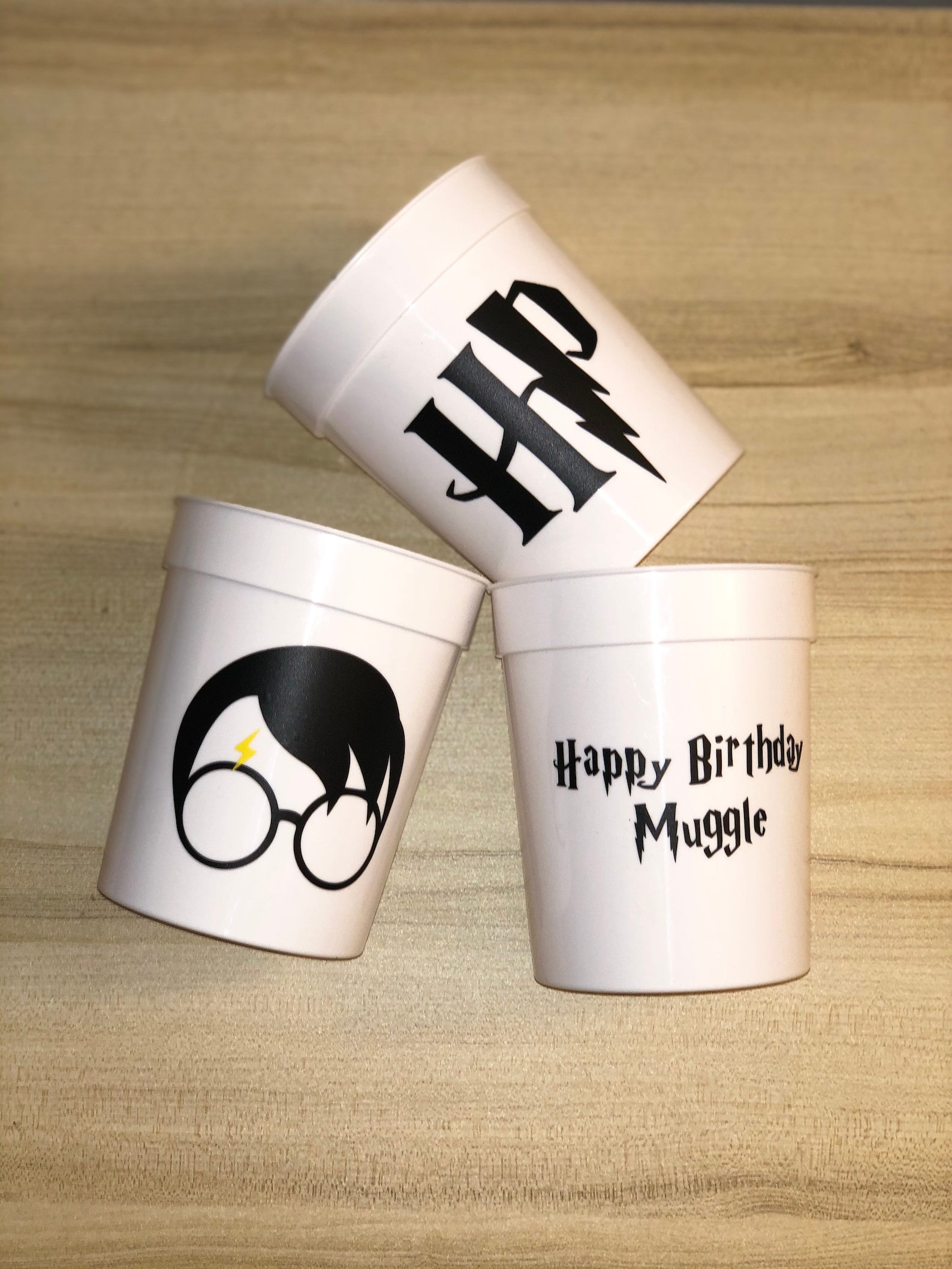 Harry Party Favor Cups Harry Potter Themed Cups Harry Etsy