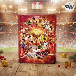 3D 2024 World Cup Advent Calendar, Surprise World Cup Box, soccer advent calendar, Christmas Blind Box, Xmas gift, 24 Christmas Figurines