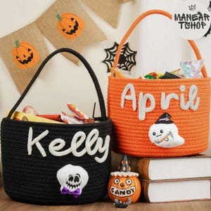 Halloween Trick or Treat Basket, Halloween Candy Basket, Halloween basket, Spoocky season gift
