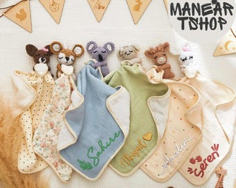 Custom name Baby shower gift, baby toy, baby blanket, baby plush, baby rattle, personalized newborn gift, plush toy, embroidered baby pillow