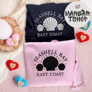 Embroidered Cousins Beach T-shirt Sweatshirt Hoodie, East Coast Beach Embroidered Shirt, Summer Vibes, Turned Pretty Embroidery Shirt