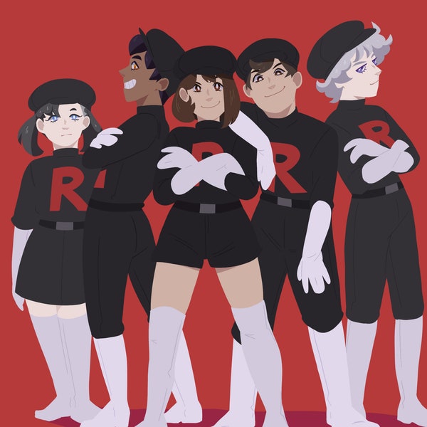 CLEARANCE Pokemon Galar Team Rocket Print