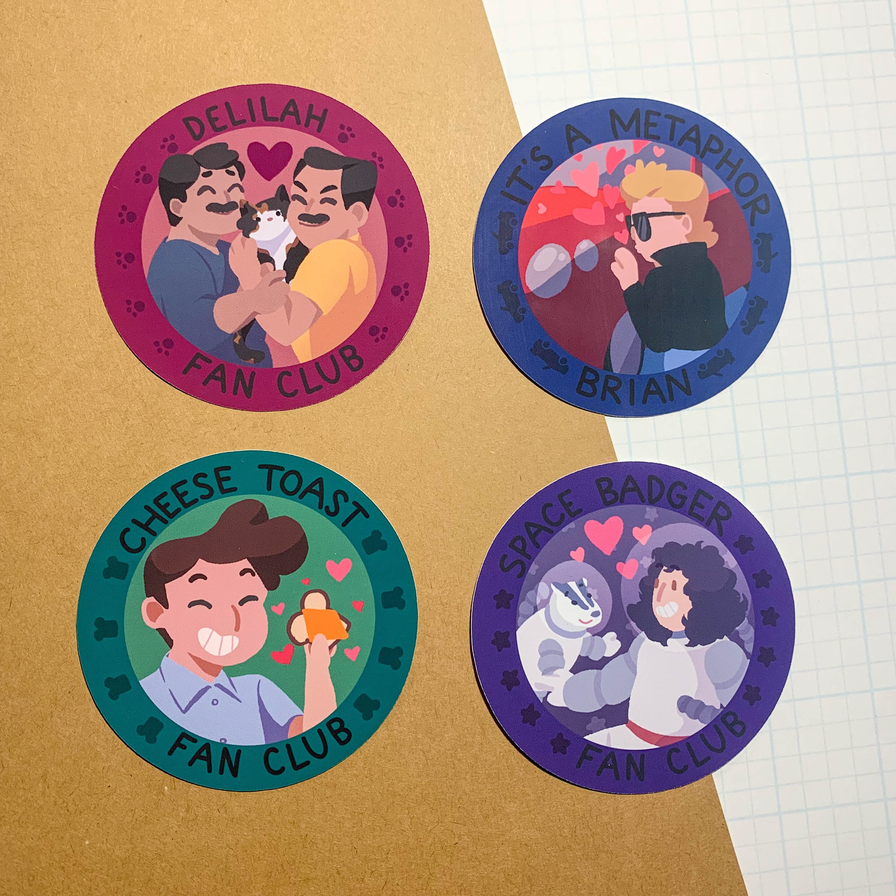 QUEEN Fan Club Stickers | Freddie Mercury, Brian May, John Deacon, Ro…