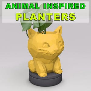 EU Cat Pot | Cute Cat Planter | Geometric Pot | Unique Cat Planter | Style Cat Pot | Cartoon Cat Planter | Cute Gift Multicolor Planter