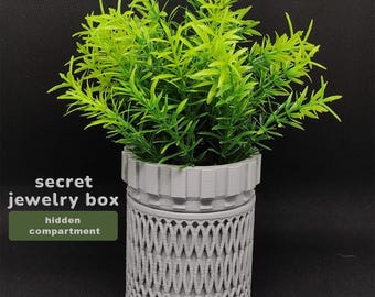 Secret Compartment Planter: Geometric Hidden Jewelry Container
