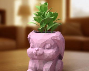 Lowpoly Bunny Planter, Pen, Candy Holder, Succulent Pot, Easter Rabbit