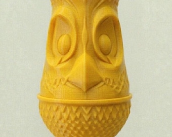 Vintage Inspired Miniature Fairy Lamp Owl – 3D Printed Tea Light Cozy Cottagecore