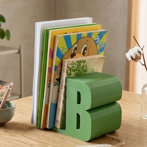 Alphabet Letter Bookend: Alphabet Logo Book Nook