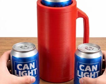 Beer Can Cooler Double Capacity - 12oz Insulated Tactical Beer Launcher