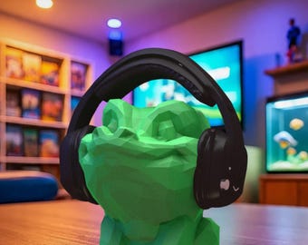 Koptelefoonstandaard - Lowpoly-krokodil - gameaccessoire