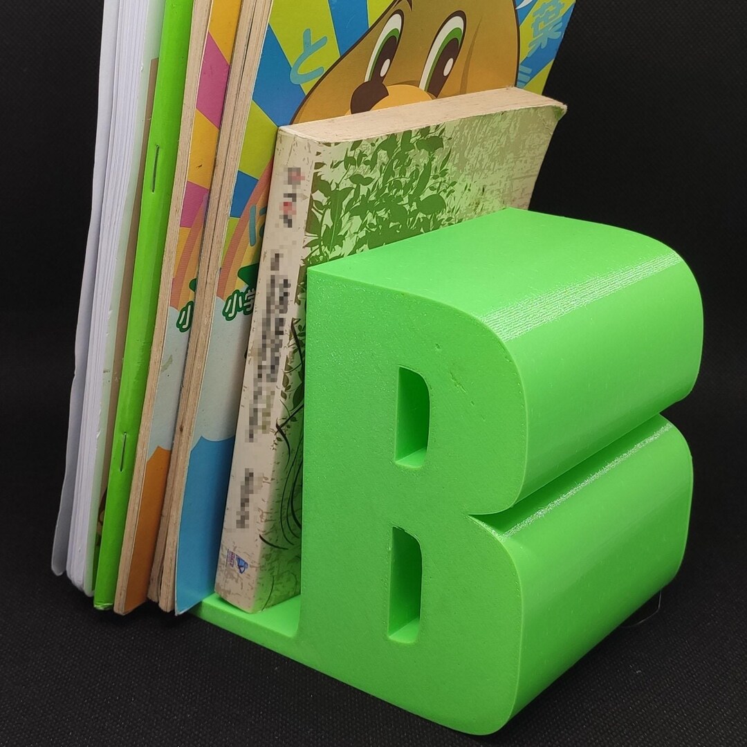 Personalized Letter Bookend: 3D Printed Alphabet Book Nook - Etsy
