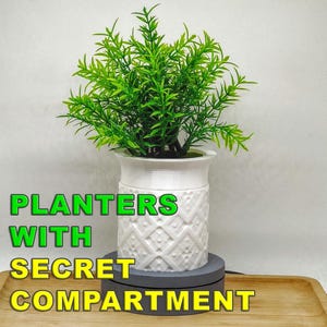 Secret Jewelry Container | Hidden Compartment Planter | Geometric Pot | Popular Gift | Unique Planter | Secret Vault | Secret Decor