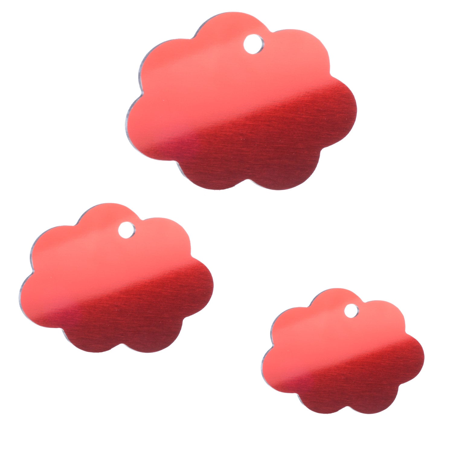 Médaille chien gravée acrylique nuage - Taille S (25x18 mm)