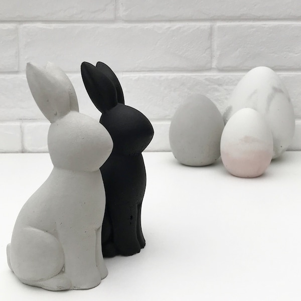 Concrete Bunny | Rabbit | spring Easter decor |