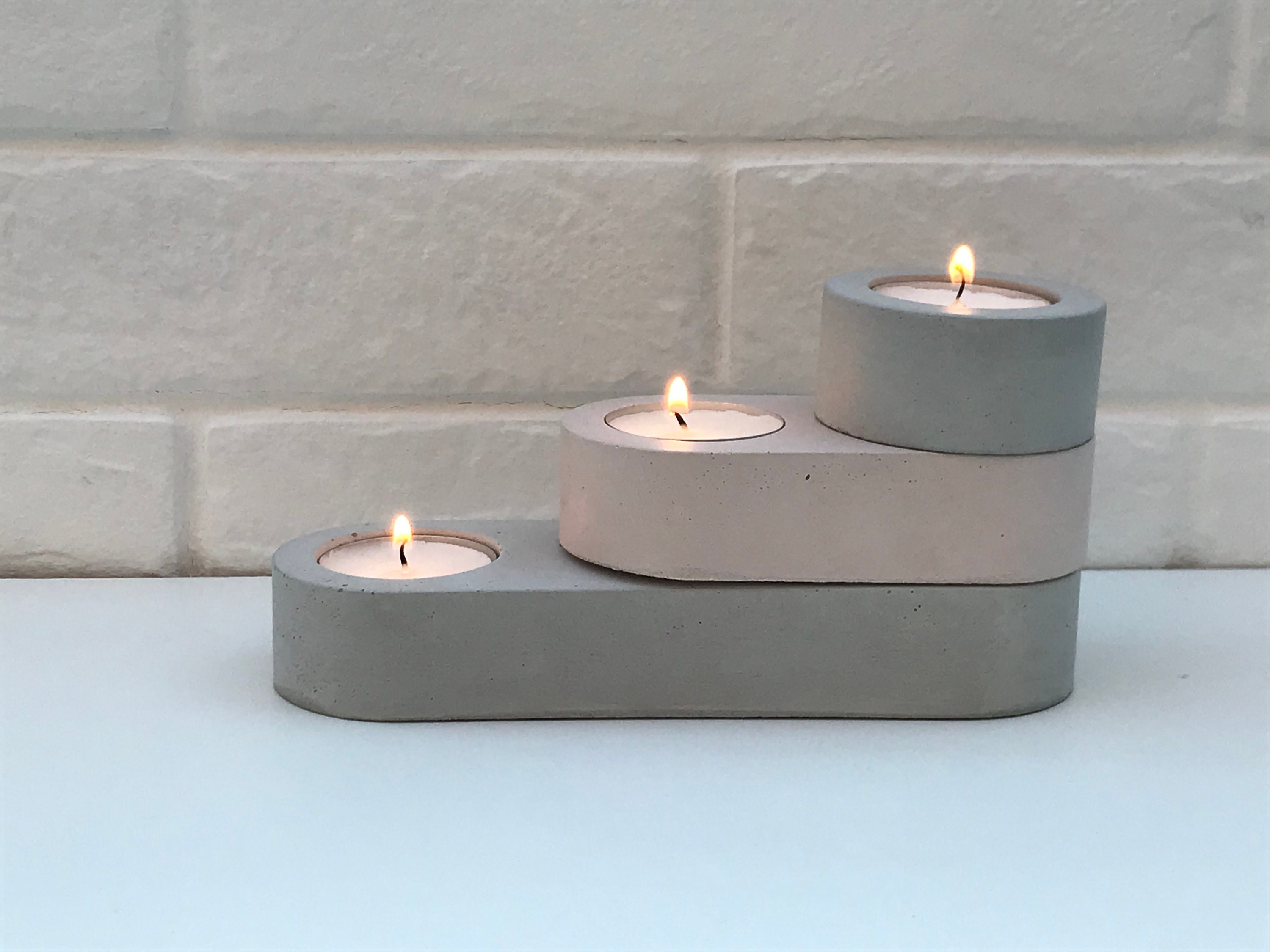 Concrete Tea Light Holder Etsy UK