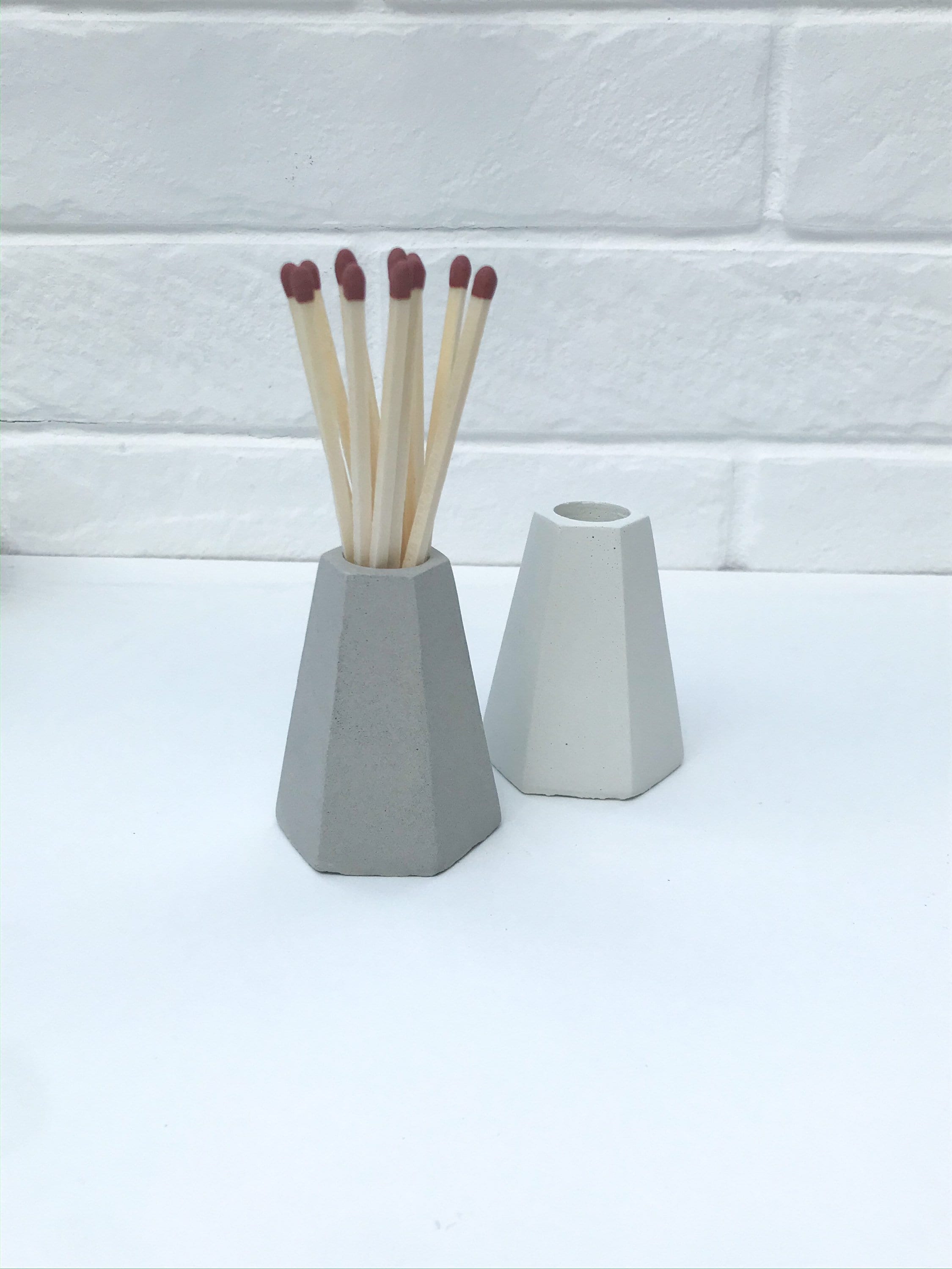 Matchstick Storage Matchstick Holder / Storage Pot Concrete - Etsy UK