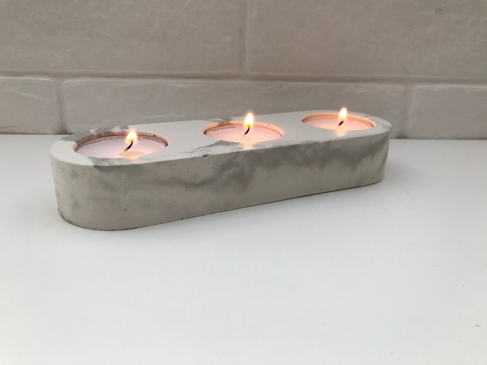 Concrete Tea Light Holder Etsy UK