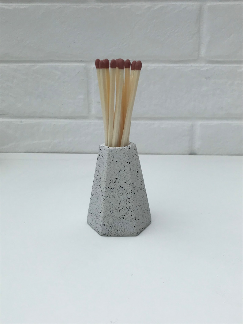 Matchstick Storage Matchstick Holder / Storage Pot Concrete - Etsy UK