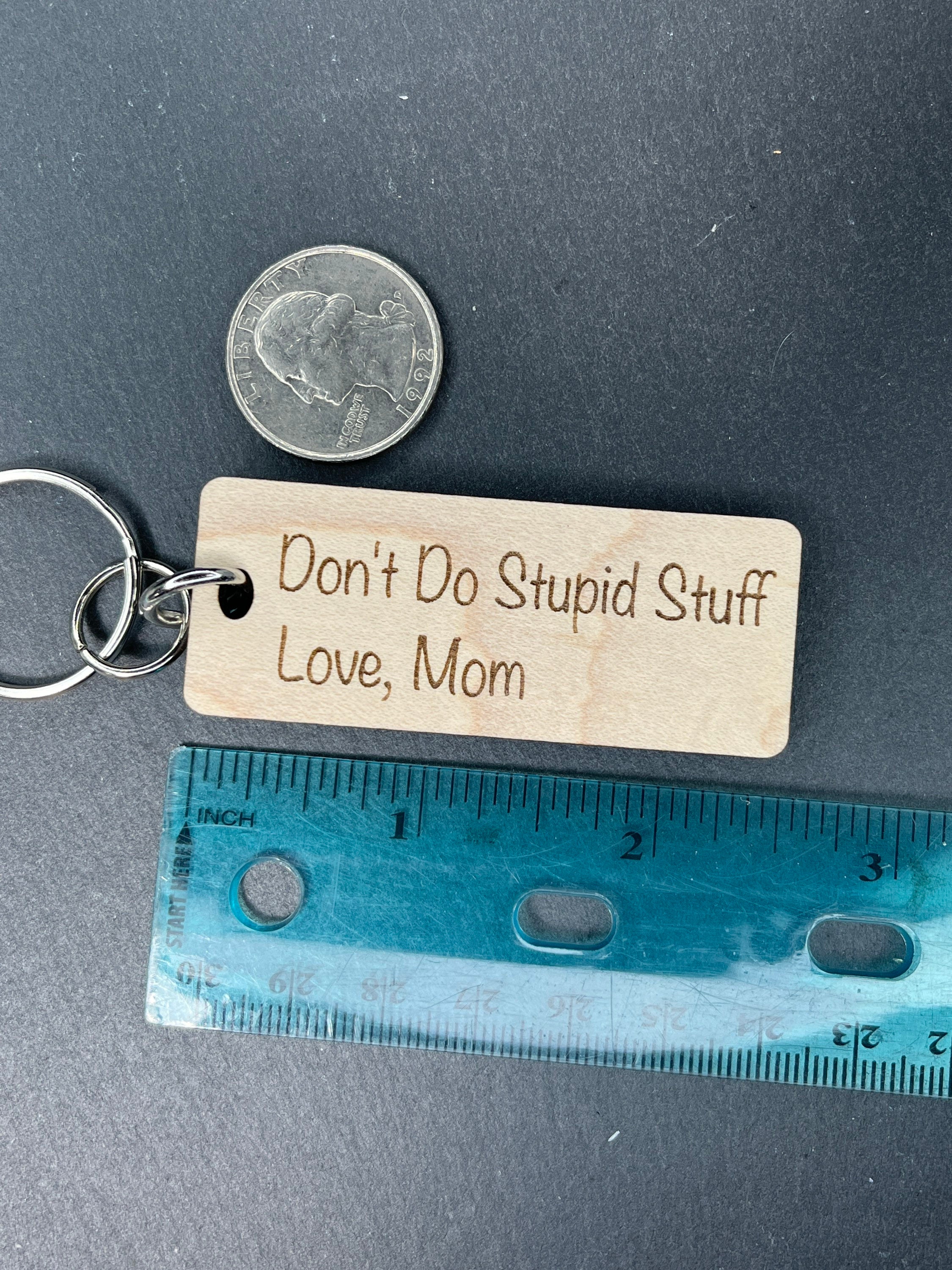 Latady 3 Pack Funny Keychain, Don't Do Stupid from Mom, Fashion