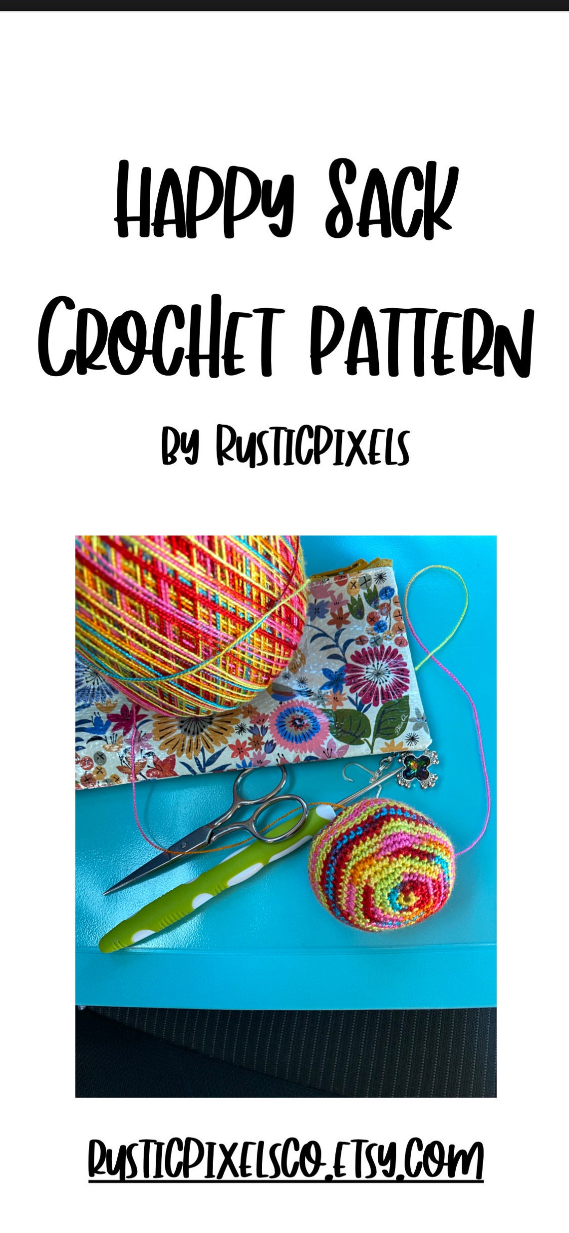 Happy Sack Crochet Pattern / Hacky Sack / Bean Bag DIGITAL Etsy