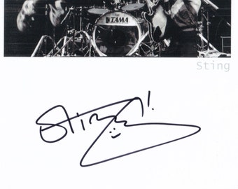 sting直筆サイン Sting Hand Signed Autograph Photo - the Police - 5x7 - Etsy