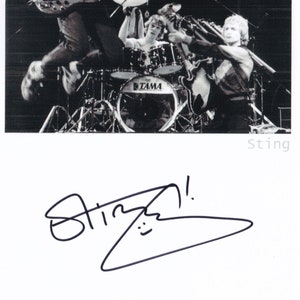 Sting Hand Signed Autograph Photo - The Police - 5x7