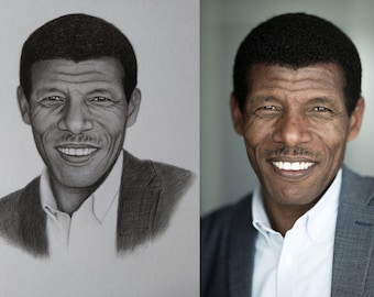 Hand made sketch , portrait for birthday gift , anniversary gift