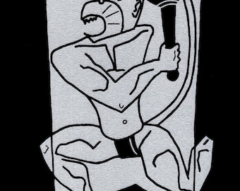 Rare M.F. Husain Hand-Signed Serigraph – Hanuman Theme