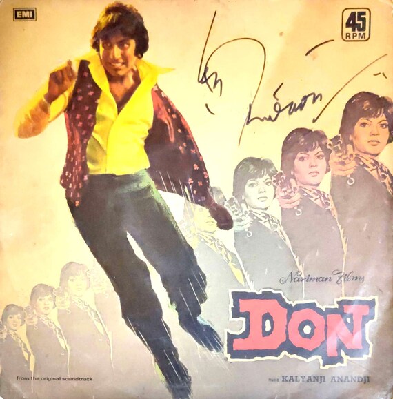 Very RARE Autograph of Amitabh Bachchan on DON Bolywood Movie - Etsy Norway