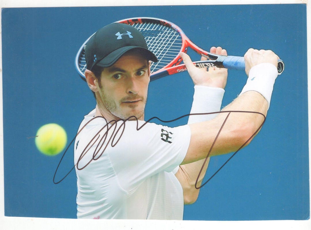 伝説のテニス選手、アンディ・マレーの直筆サイン - Etsy 日本